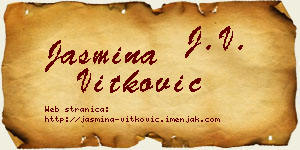 Jasmina Vitković vizit kartica